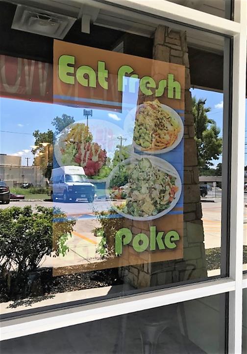 Poke Planet eat fresh sign